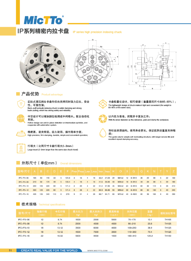 三爪精密內(nèi)拉卡盤(pán)
